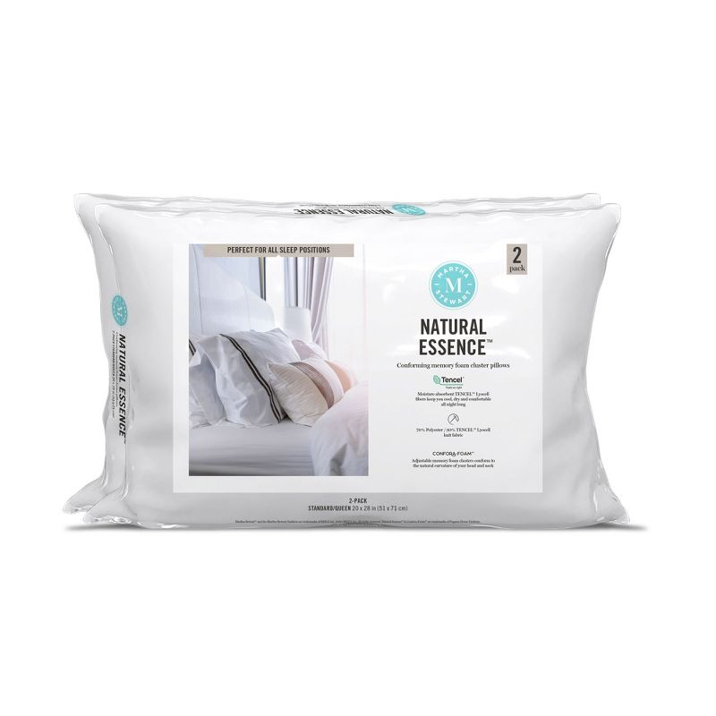 eLuxury Tencel Memory Foam Bed Pillows, 2 of 7