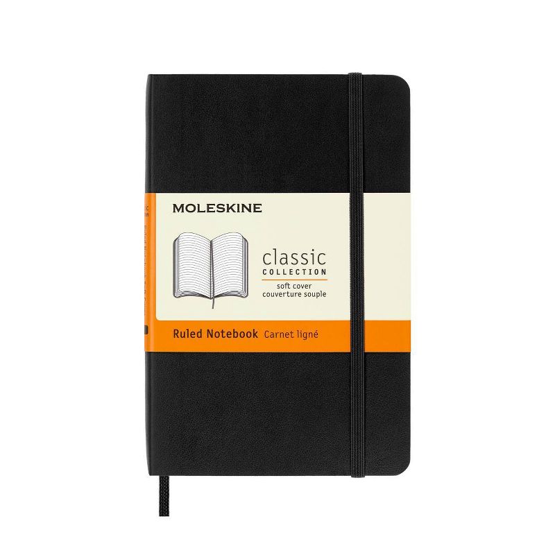 Moleskine 192pg Ruled Pocket Notebook 3.5&#34;x 5.5&#34; Black Softcover, 1 of 7