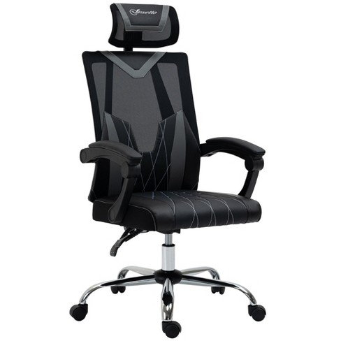 Vinsetto Office Chair Ergonomic Desk Chair with Rotate Headrest, Lumbar  Support & Adjustable Height, 360° Swivel Computer Chair