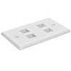 Monoprice 4-Hole 1-Gang Keystone Wall Plate - White - 4 of 4