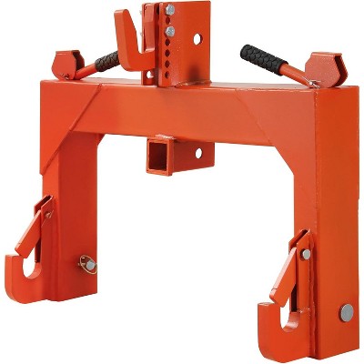 Coucheta 3 Point Quick Hitch, 3000 Lbs 3-Pt Attachments with 2" Receiver Hitch Adaptation to Category 1 & 2 Tractors with 5 Level Adjustable Bolt