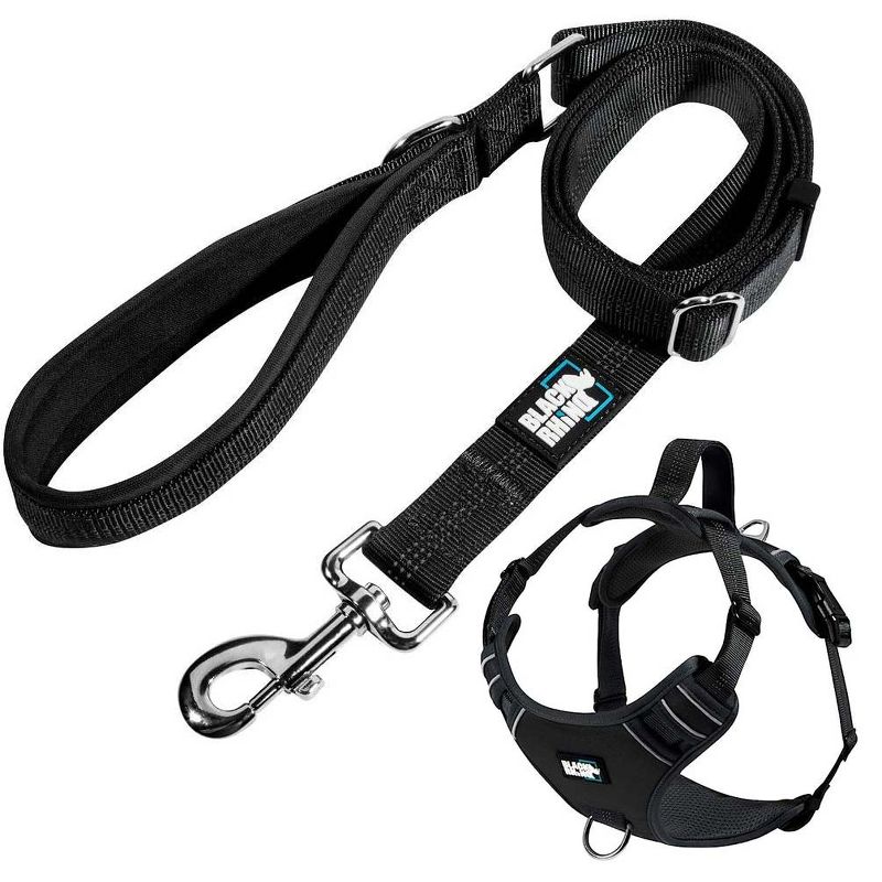 DDOXX 6.6 ft 3-Way Adjustable Nylon Small Dog Leash -Black, 3 of 6