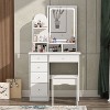 Famapy 31.5''W Dressing Desk Makeup Vanity Set with Stool and Mirror Led Light Bedroom Accent - 4 of 4