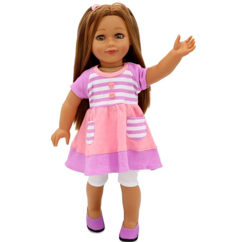 Playtime By Eimmie 18 Inch Doll with Clothing and Backpack Case Allie , 5 of 8