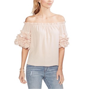 Vince Camuto Womens Tiered Ruffle Sleeve Off the Shoulder Blouse - 1 of 1