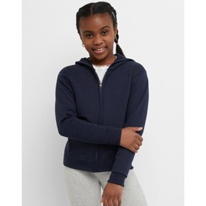 Hanes EcoSmart Girls' Full-Zip Hoodie - 1 of 4