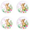 The Lakeside Collection Floral Easter Bunny Tabletop Serving for Entertaining Home Decor - Set of 4 Dessert Plates - 3 of 4