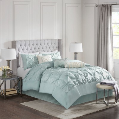 Lyngins 7-Piece Queen Comforter Set, Tufted Design Bedding Set, Quilt Bedding Set with Shams, Pillows & Bed Skirt, Hypoallergenic
