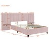 Queen Size Upholstered Platform Bed with Big Headboard, Bedroom Furniture - 4 of 4