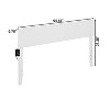 AFI Furnishings Orlando Queen Headboard with Turbo Charger in White - 3 of 4