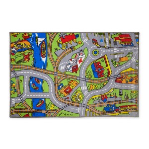 Design Imports Kids Play Rug Street Map 40X60 - 1 of 4