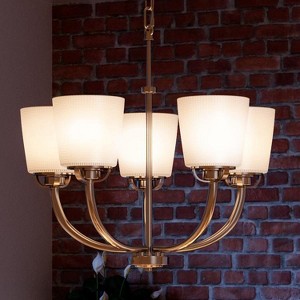 Urban Ambiance Luxury Transitional Chandelier,  20-1/8" x 25",  Brushed Nickel Finish, UHP2765 - 1 of 4