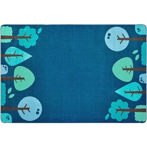 Carpets for Kids KIDSoft Tranquil Trees Classroom Rug, Blue, Rectangle - 1 of 4