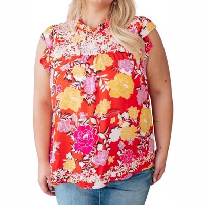 Women's Among The Flowers Floral Top - Emily Wonder