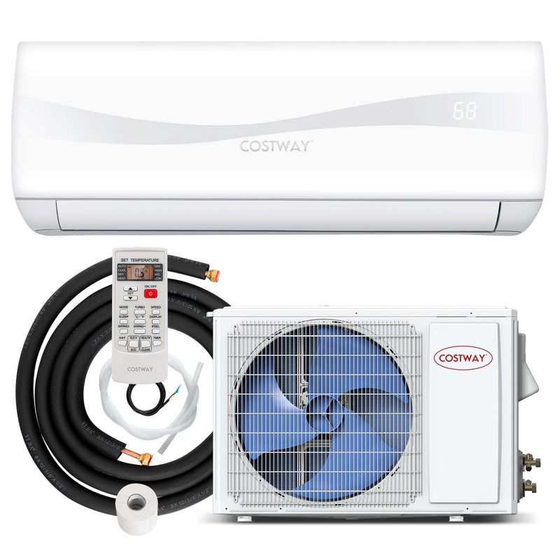 Costway 9000 BTU Split Air Conditioner & Heater Wall Mount AC Unit with Remote Control, 1 of 10