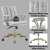 TiramisuBest Vintage White Leather Swivel & Lift Office Chair, Ergonomic, 5 - Star Base - 2 of 4