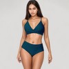 Anna-Kaci Swim Women's V-Neck Bikini Swimsuit with Crossover Top and High Waist Bottom - 2 of 4