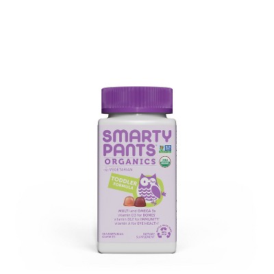 SmartyPants Organic Toddler Multi &#38; Vegetarian Omega 3 Gummy Vitamins with D3, C &#38; B12 - 45 ct