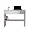 INFURNIC Desks 39" Wide Narrow Console Table with 2 Tier Shelf for Entryway Storage and Stylish Display, White, 11.8"*39.3"*31.5" - 4 of 4
