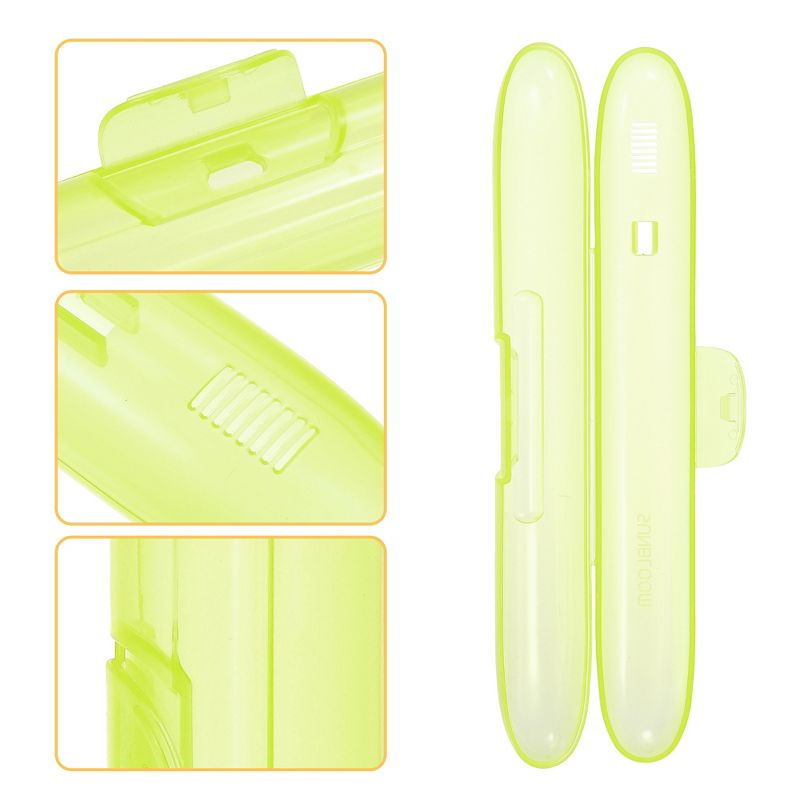 Unique Bargains Portable Toothbrush Cases Traveling Toothbrush Holders Case Plastic 8.46"x1.18"x1.14" 1 Pcs, 3 of 7