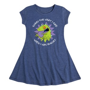 Girls' - Rugrats - Sorry for What I Said Fit & Flair Cap Sleeve Dress - 1 of 3