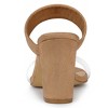 Allegra K Women's Dual Clear Strap Block Heels Slides Sandals - 4 of 4