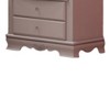 26" Flora Nightstand White Finish - Acme Furniture: Square Shape, Metal Glides, No Assembly Required - 3 of 4
