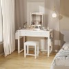 RUMSEM Small Makeup Vanity Desk with Fabric Drawers - 2 of 4