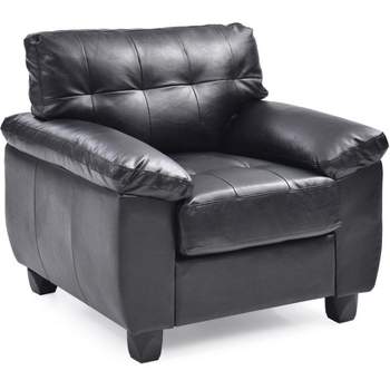 Glory Furniture Gallant Faux Leather Chair in Black
