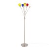 LumiSource Led Medusa® 71" Modern Metal Floor Lamp in Stainless Steel Glass Sconces with 5 Arms - 3 of 4
