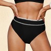 Women's Chic Red Crochet Trim High-Rise Bikini Bottoms - Cupshe - 4 of 4