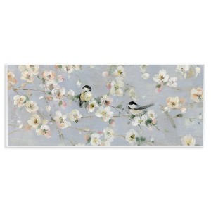 Stupell Industries Delicate Little Birds Between Cherry Blossom Branches, 17" x 7" - 1 of 4