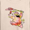 Women's - SpongeBob SquarePants - Tie Dye Patrick Lightweight French Terry Wide Neck Long Sleeve Shirt - 2 of 4