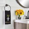 2pc Creepin It Real Hand Towel Black - SKL Home: Cotton Bathroom Accessories Set, 16x25 Inch - 4 of 4