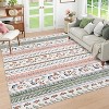 Flower Line Rug,Machine Washable Low-Pile Non-Slip Floral Area Carpet for Kids Room, Living Room, Bedroom, Contemporary Boho Accent Decor - 4 of 4