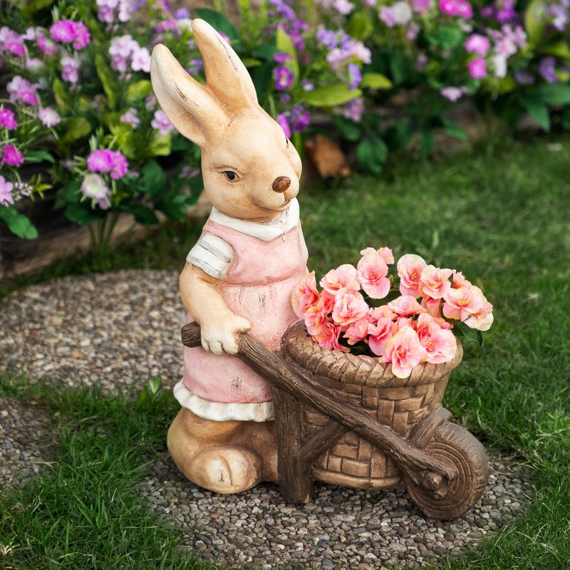 Northlight Girl Rabbit Outdoor Easter Garden Planter - 18.75", 2 of 9