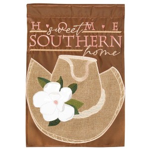 Magnolia Garden Sweet Southern Home Magnolia Texas Hat 29 x 42 Inch Polyester Garden Flag - 1 of 2