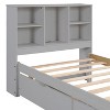 NicBex Twin Size Platform Bed Frame with Built-in USB Ports,Bookcase Headboard and 2 Drawers for Adults/Boys/Girls - 4 of 4