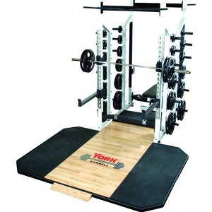 YORK Double Half Rack Silver Strength Training Power Rack with Pull Up Bar and Weight Storage - 1 of 1