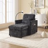 KWPZQEB Modern Recliner Chair, Upholstered Leisure Chair with Phone Bracket & Pillow, Reclining Sofa Chair with Storage for Living Room - 2 of 4