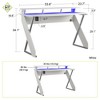 GDFStudio Bertram Modern 53.6" Gaming Desk with Metal Legs - 4 of 4