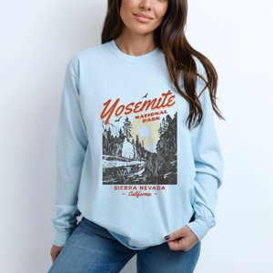 Simply Sage Market Yosemite National Park Sierra Nevada Garment Dyed Long Sleeve - 1 of 4
