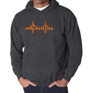 LA Pop Art Men's Word Art Hooded Sweatshirt - San Francisco Bridge - 1 of 4