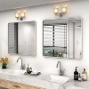 KIOTEE Rectangular Aluminum Alloy Framed and Tempered Glass Wall Bathroom Vanity Mirror in Matte Black - 2 of 4