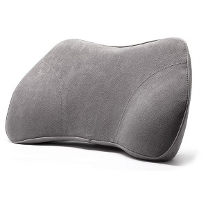 WENNEBIRD Model B Lumbar Memory Foam Support Pillow to Improve Posture with Raised Side Butterfly Design, Constance Fabric, and Removable Cover, Grey - 1 of 4