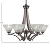 Toltec Lighting Zilo 6 - Light Chandelier in  Graphite with 7" Italian Ice Shade - 2 of 2