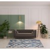 HomeRoots 5' X 8' Ivory Blue And Gray Chevron Power Loom Distressed Area Rug - 2 of 4