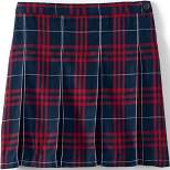 Lands' End School Uniform Girls Plaid Box Pleat Skirt Top of the Knee