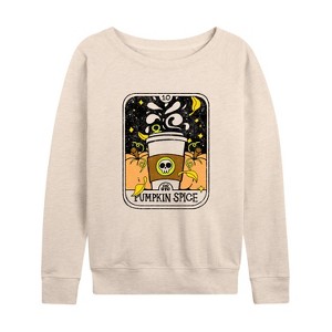 Women's - Instant Message - Fall Lightweight French Terry Wide Neck Long Sleeve Shirt - 1 of 4