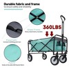 CAVINAS Foldable Shopping Cart with Strapping System,Beach Cart with All-Terrain Wheels,Wagon for Camping,Shopping,Sports,Gardening - 4 of 4